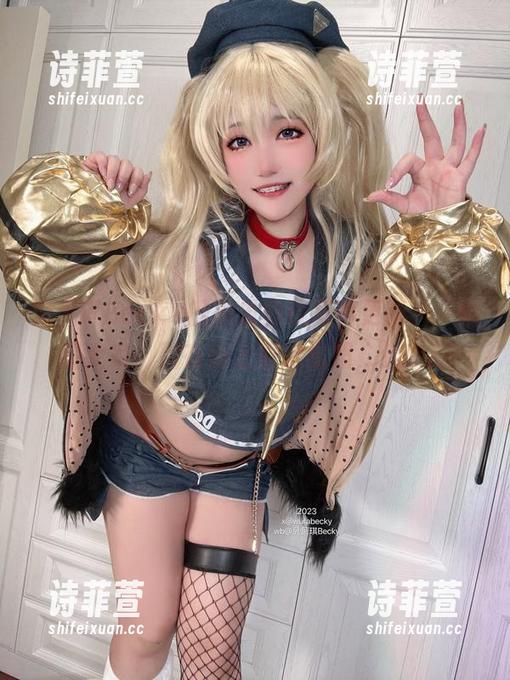 贝贝琪Becky的黑发豹纹写真更新——提醒大家，别在街上看这组照，哈哈！